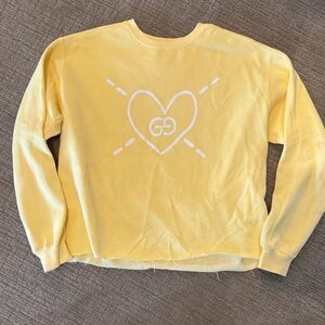 Comfort Colors Yellow Gucci Heart Sweatshirt